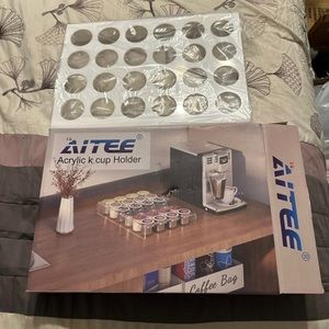 AITEE Acrylic K Cup Drawer Organizer, white  K Cup Organizer Tray for Drawer or